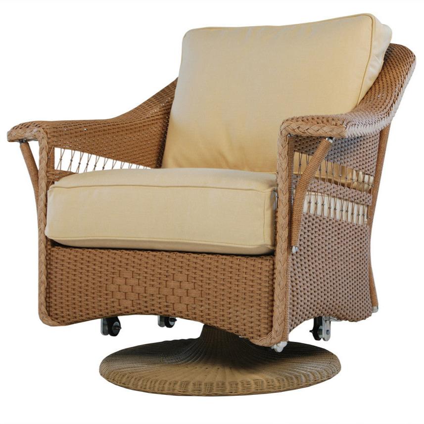 Lloyd Flanders Nantucket Wicker Swivel Glider Lounge Chair