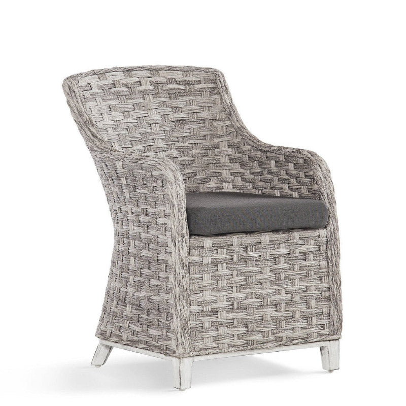 South Sea Rattan Grand Isle Wicker Outdoor Dining Arm Chair