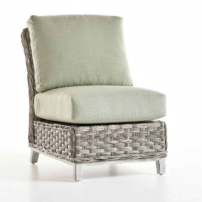 South Sea Rattan Grand Isle Wicker Outdoor Armless Sectional Chair