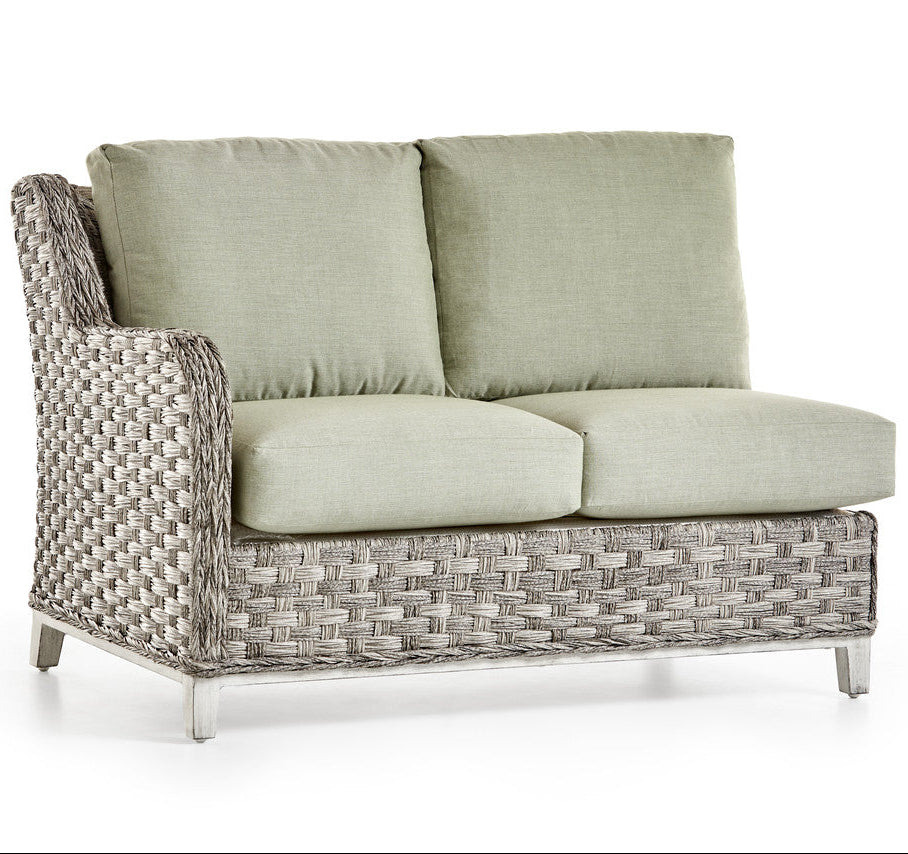 South Sea Rattan Grand Isle Wicker Outdoor 6-Person Sectional Sofa Living Set
