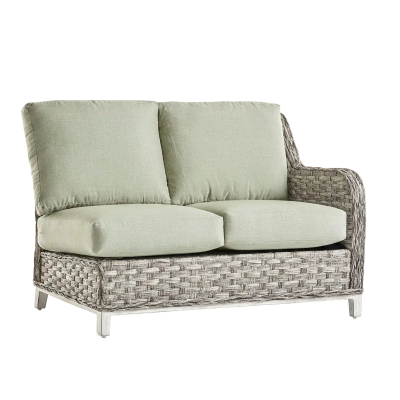 South Sea Rattan Grand Isle Wicker Outdoor Right Arm Facing Loveseat
