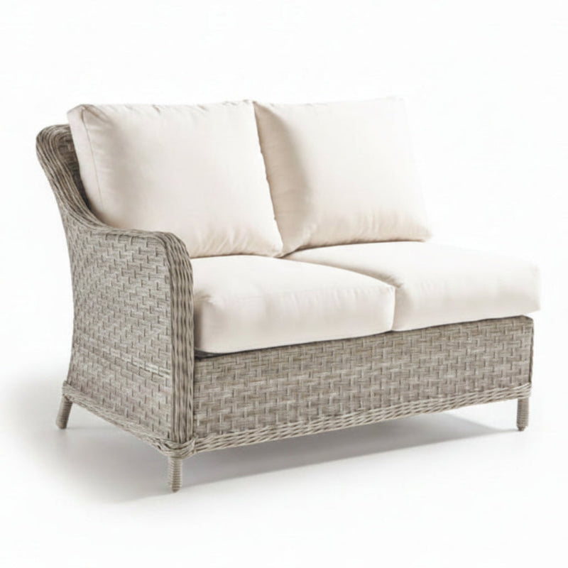 South Sea Rattan Mayfair Wicker Outdoor Left Arm Loveseat