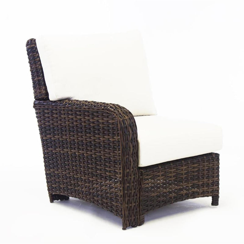 South Sea Rattan Saint Tropez Wicker Outdoor Left Arm Lounge Chair