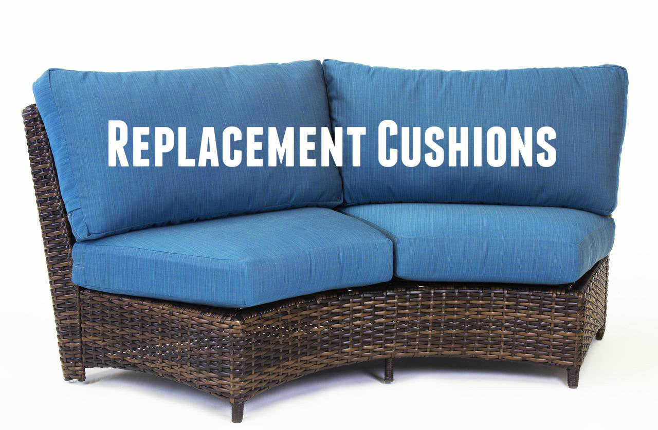 Replacement Cushions For South Sea Rattan Saint Tropez Curved Wicker Loveseat