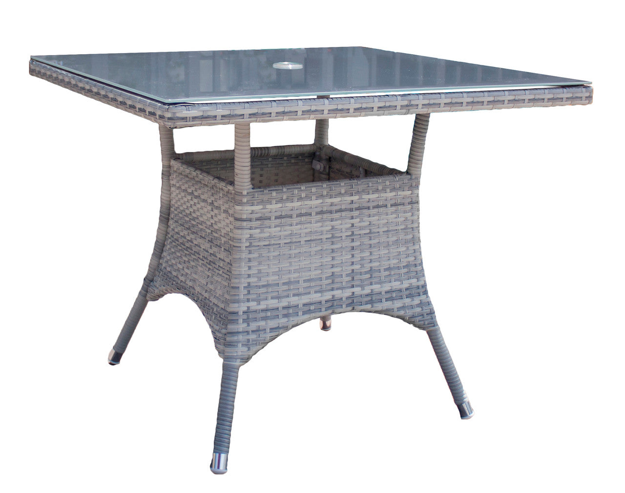 Hospitality Rattan Athens Square 36" Dining Table w/ Glass