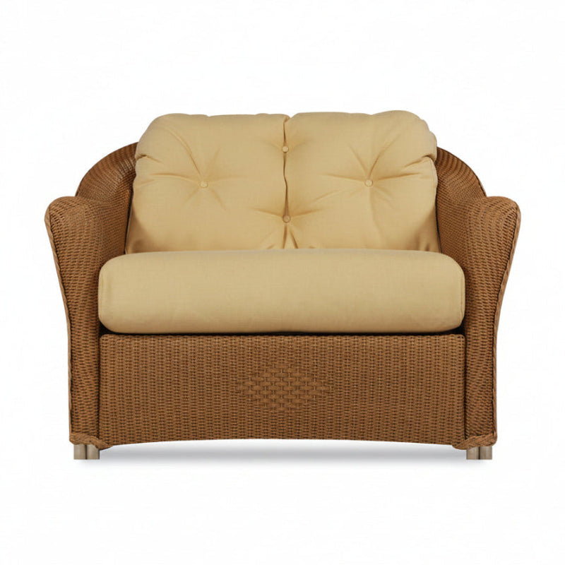 Lloyd Flanders Reflections Wicker Outdoor Chair and a Half