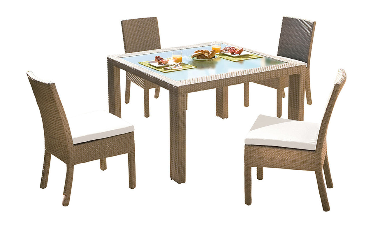 Hospitality Rattan Rubix 5 PC Side Chair Dining Set
