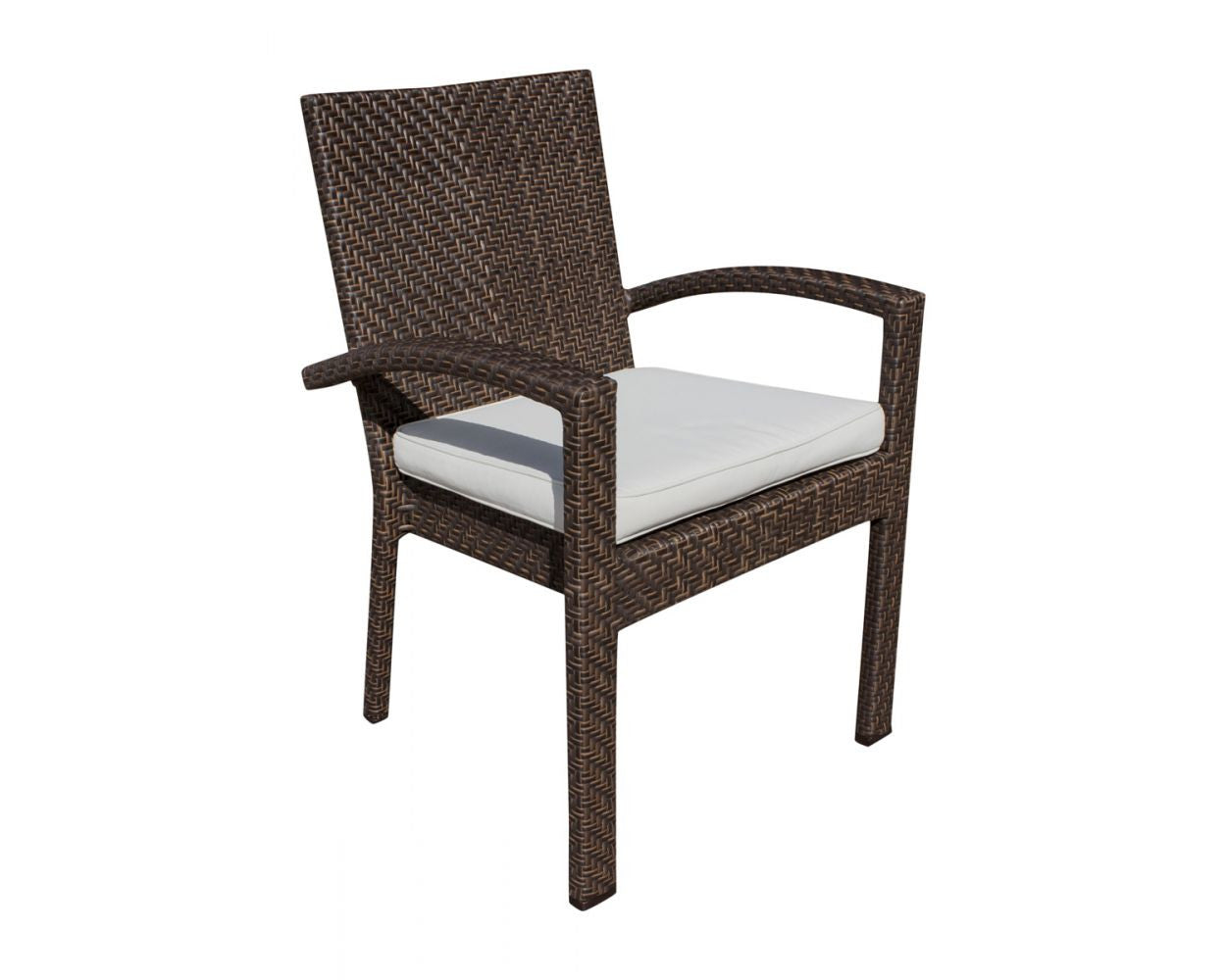 Hospitality Rattan Soho 5 PC Dining Arm Chair Group with Cushions
