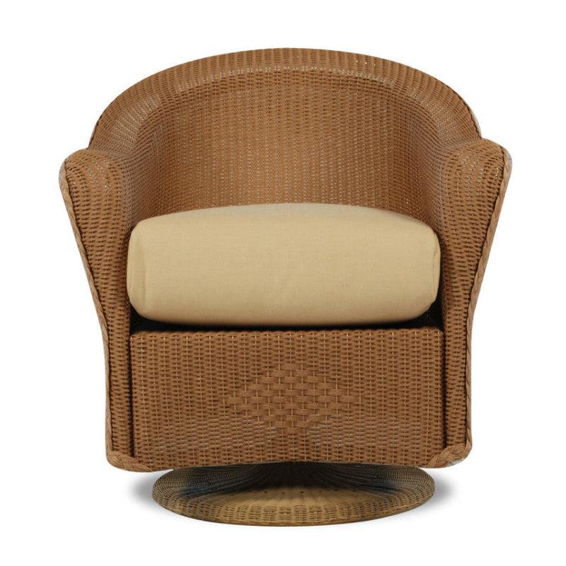 Lloyd Flanders Reflections Wicker Outdoor Swivel Rocker Dining Armchair