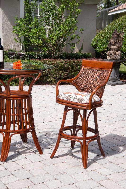 Alexander & Sheridan Bermuda Rattan Indoor 30" Bar stool