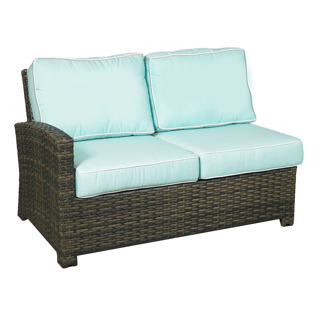 Forever Patio Brookside Wicker Sectional Left Arm Facing Loveseat