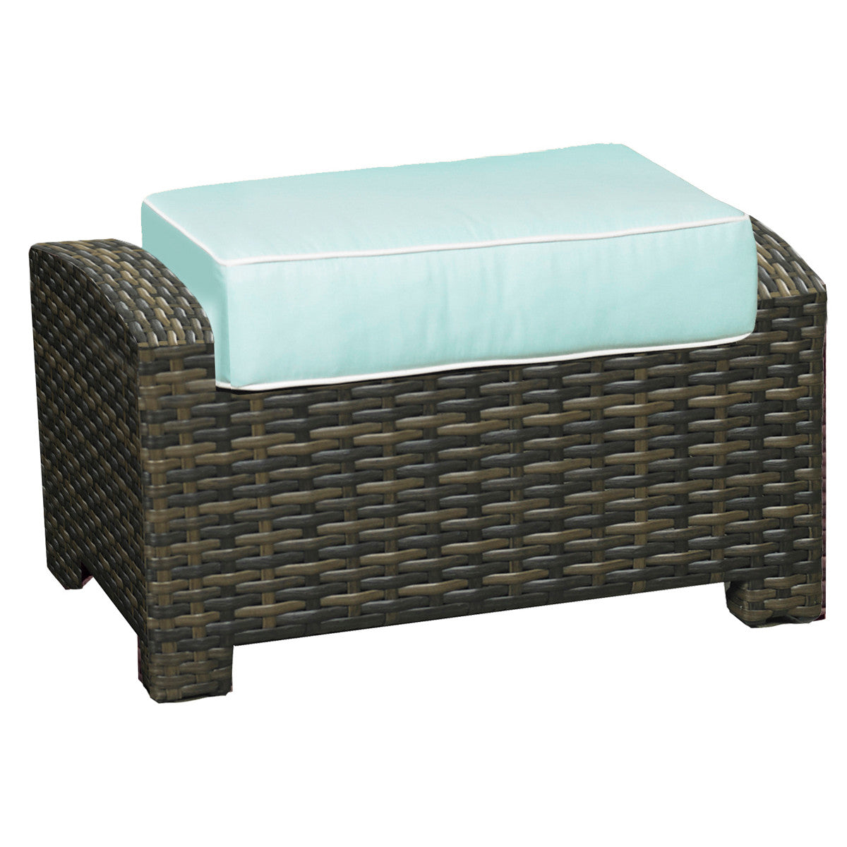 Forever Patio Brookside Wicker Ottoman With Arms