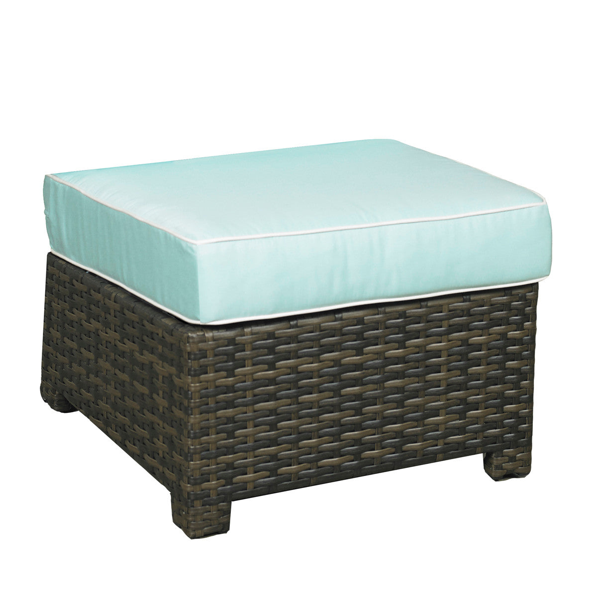 Forever Patio Brookside Wicker Square Ottoman