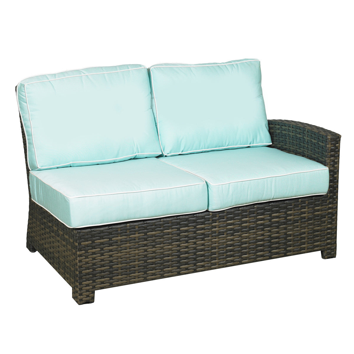 Forever Patio Brookside Wicker Sectional Right Arm Facing Loveseat