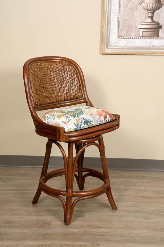 Alexander & Sheridan Cayman 24" Rattan Indoor Armless Bar Stool