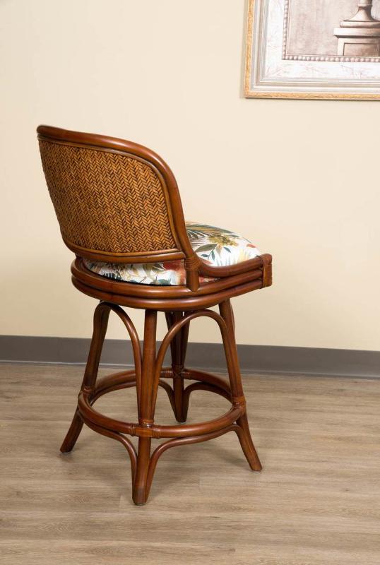 Alexander & Sheridan Cayman 24" Rattan Indoor Armless Bar Stool