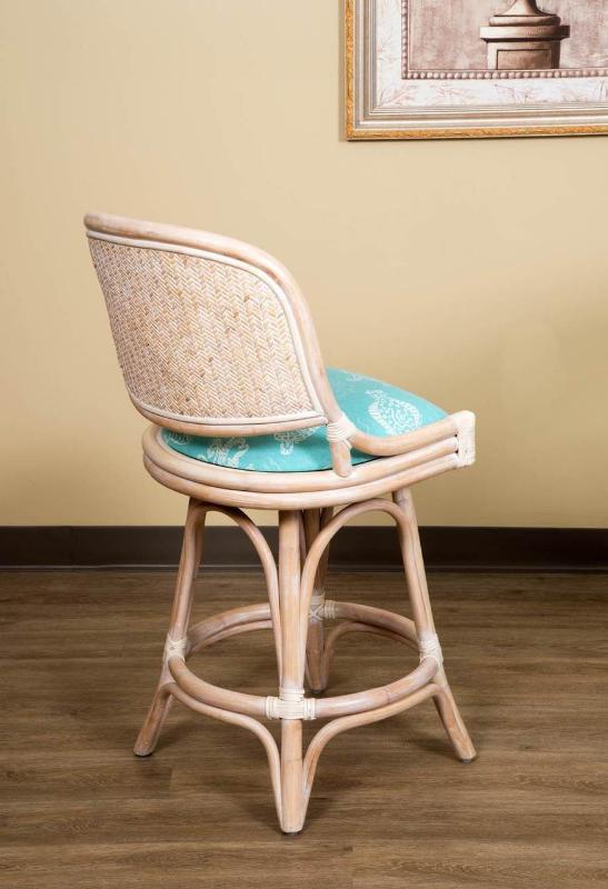 Alexander & Sheridan Cayman 24" Rattan Indoor Armless Bar Stool