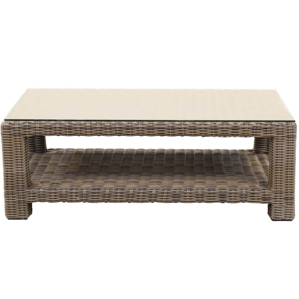 Forever Patio Cypress Rectangle Coffee Table With Bottom Shelf