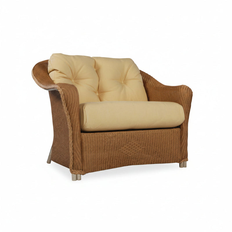 Lloyd Flanders Reflections Wicker Outdoor Chair and a Half