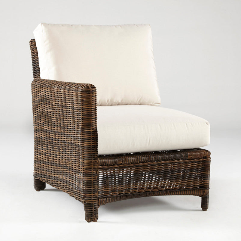 South Sea Rattan Del Ray Resin Wicker Outdoor Sectional Left End Piece