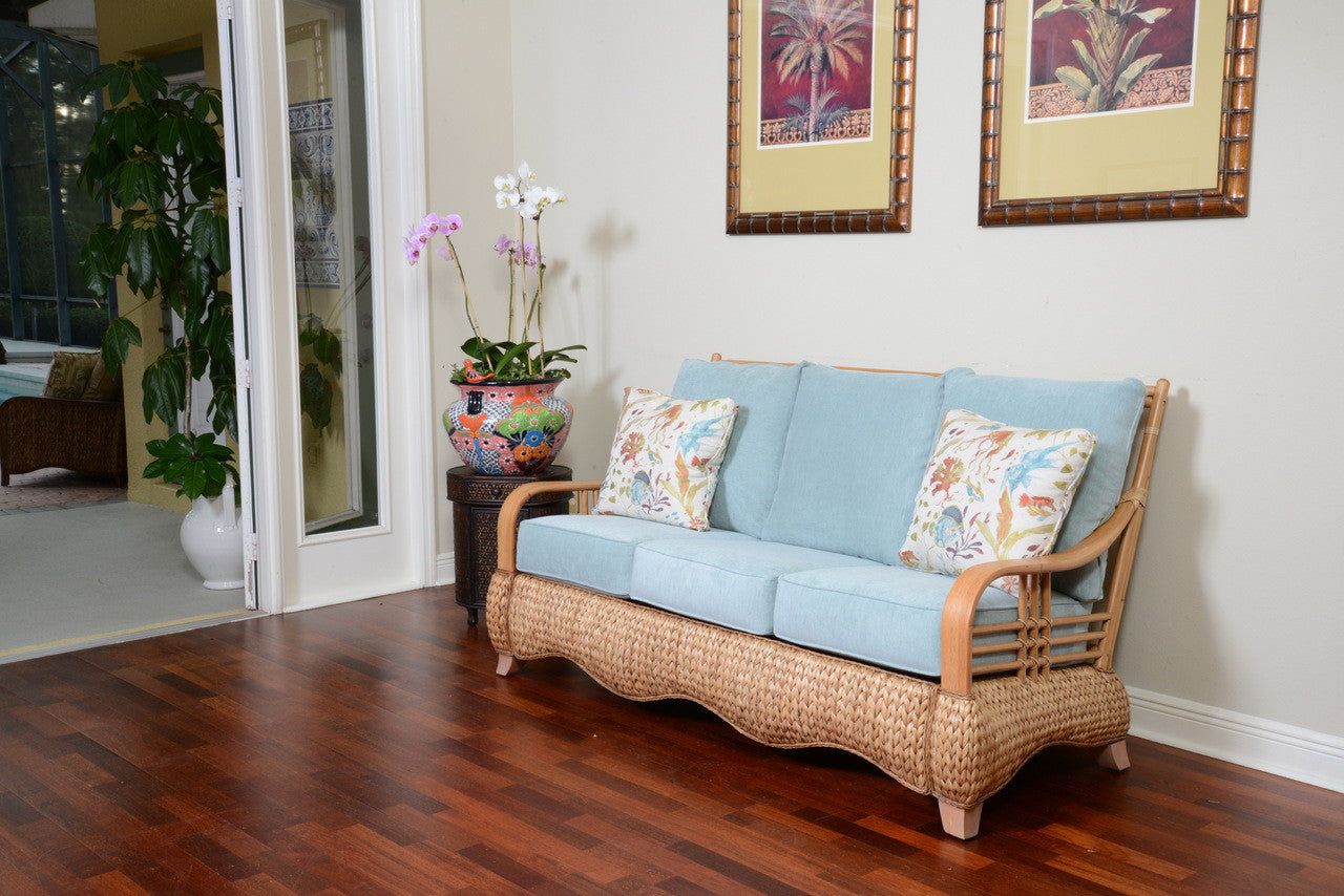 Alexander & Sheridan Key Largo Rattan Indoor 3 Piece Living Room Set