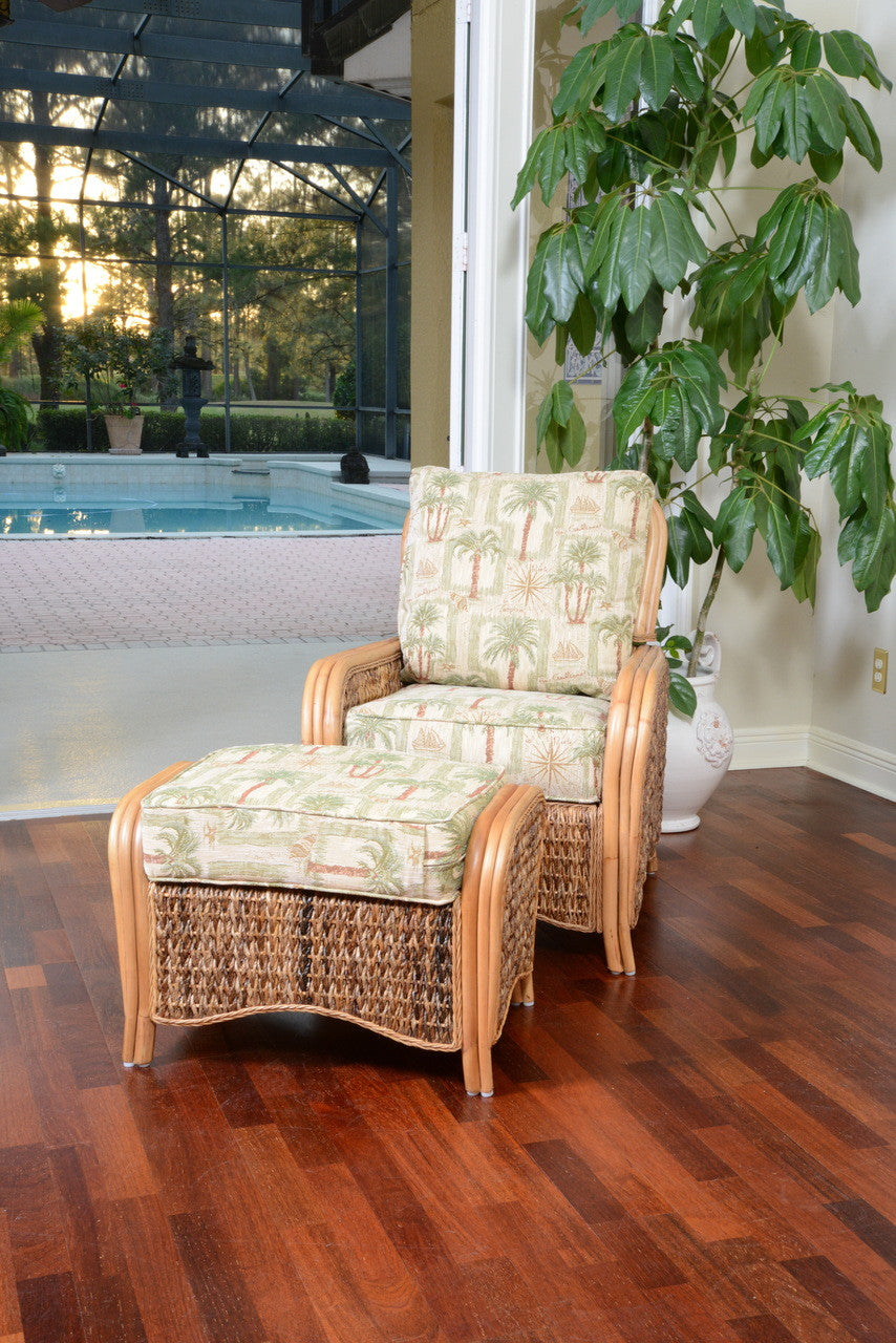 Alexander & Sheridan Panama Rattan Indoor 2 Piece Lounge Chair Set