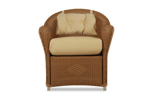 Replacement Cushions for Lloyd Flanders Reflections Wicker Dining Arm Chair With Back Pad