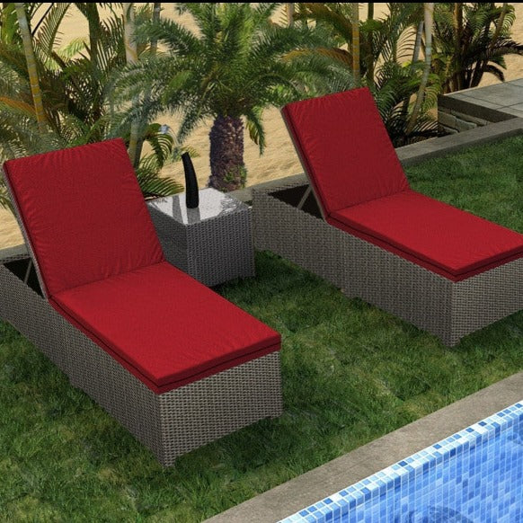 Forever Patio Barbados Resin Wicker 3 Piece Barbados Chaise Lounge Set