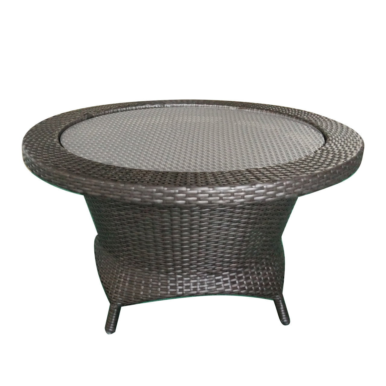 Forever Patio Universal Woven Rotating Chat Table - Flat Weave