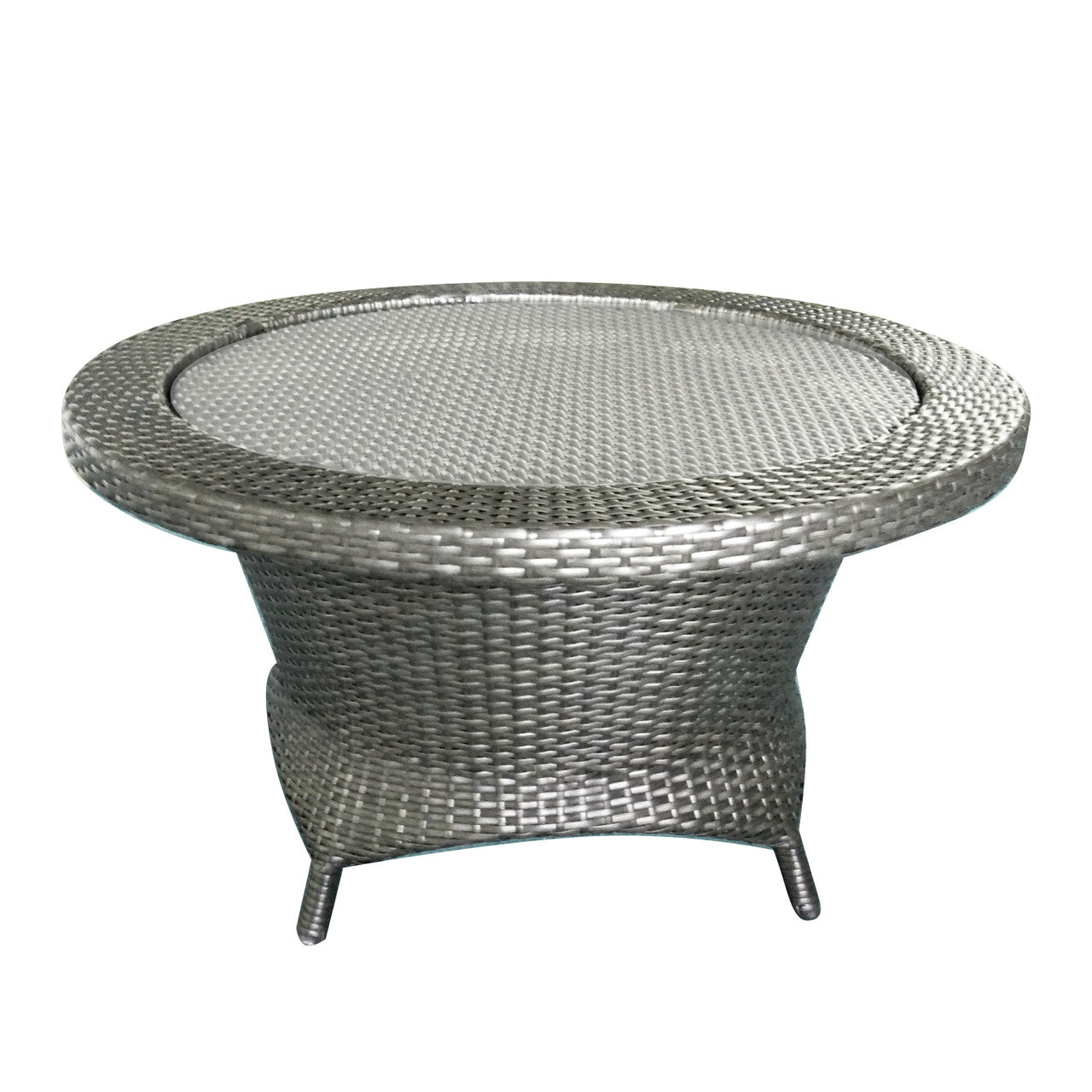 Forever Patio Universal Woven Rotating Chat Table - Flat Weave