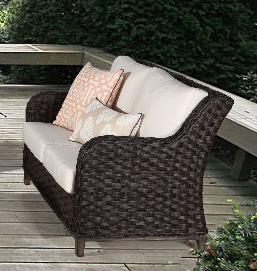 South Sea Rattan Grand Isle Resin Wicker Outdoor Loveseat