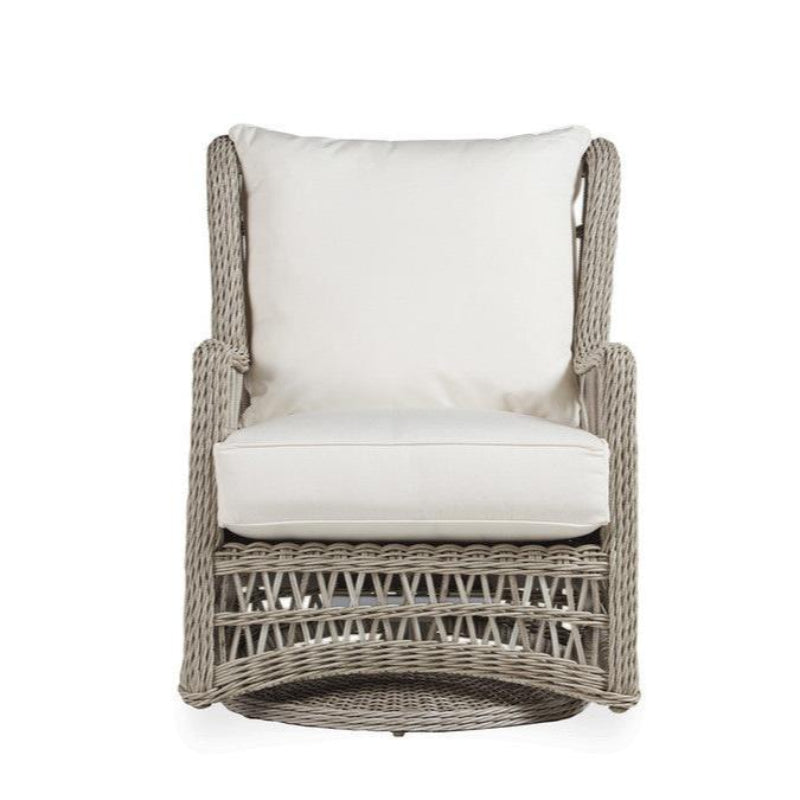 Lloyd Flanders Mackinac Woven Vinyl Outdoor High Back Swivel Glider Lounge Chair