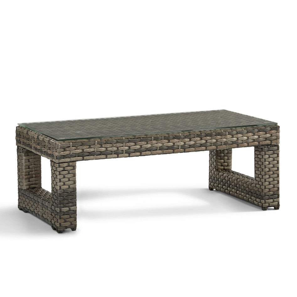 South Sea Rattan New Java Resin Wicker 7-Person Outdoor Wedge Corner Sectional Living Set
