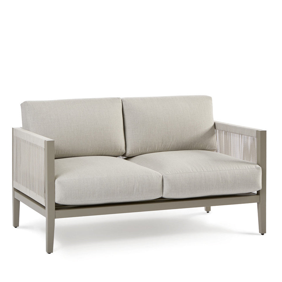 South Sea Rattan Nicole Aluminum With Marine Rope Wrapping Outdoor Loveseat