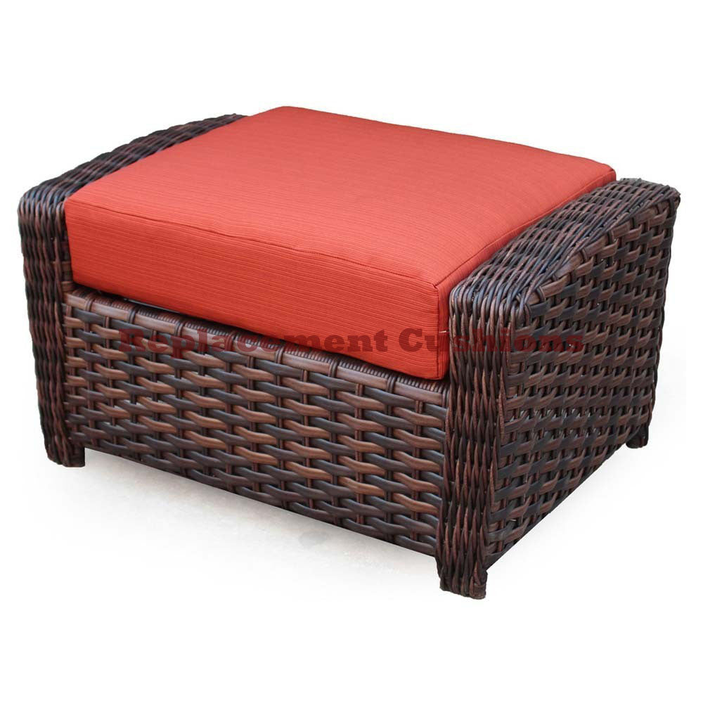 Replacement Cushions for South Sea Rattan Huntington Ottoman