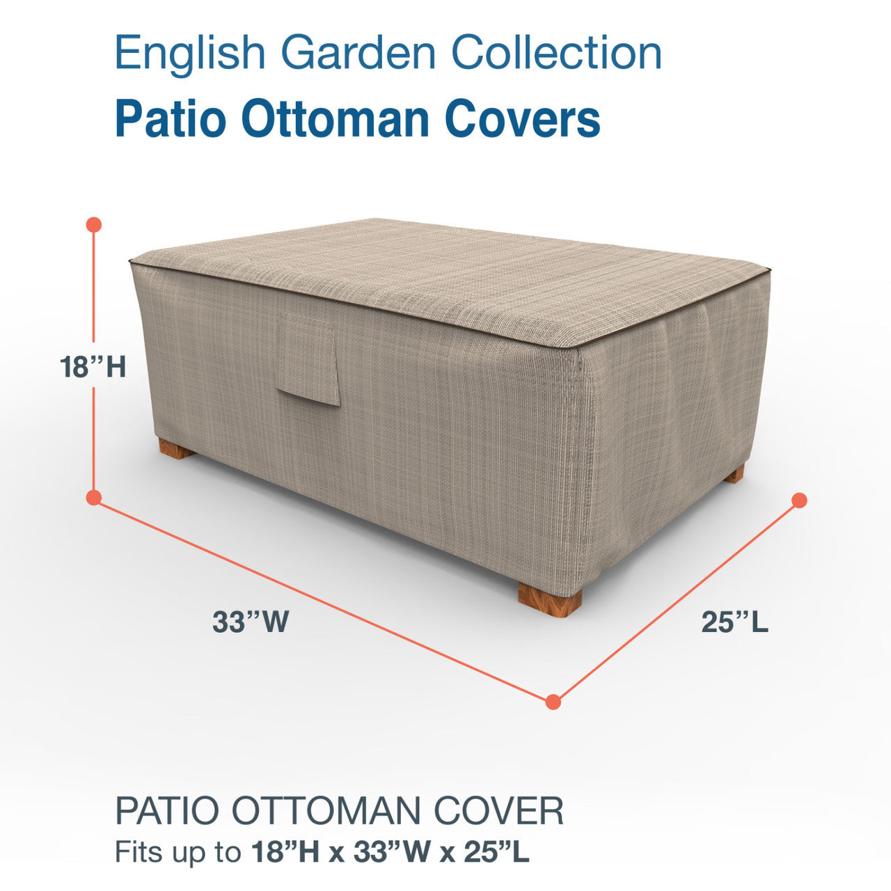 Budge Industries English Garden Patio Ottoman Cover