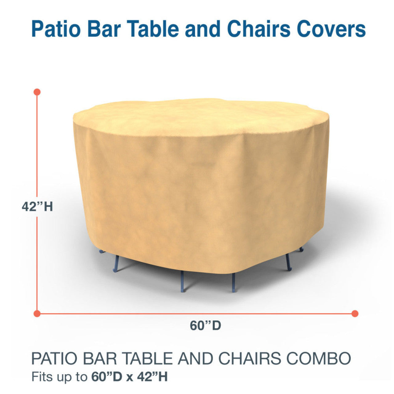 Budge Industries All Seasons Patio Bar Table/Chair Cover  - Medium