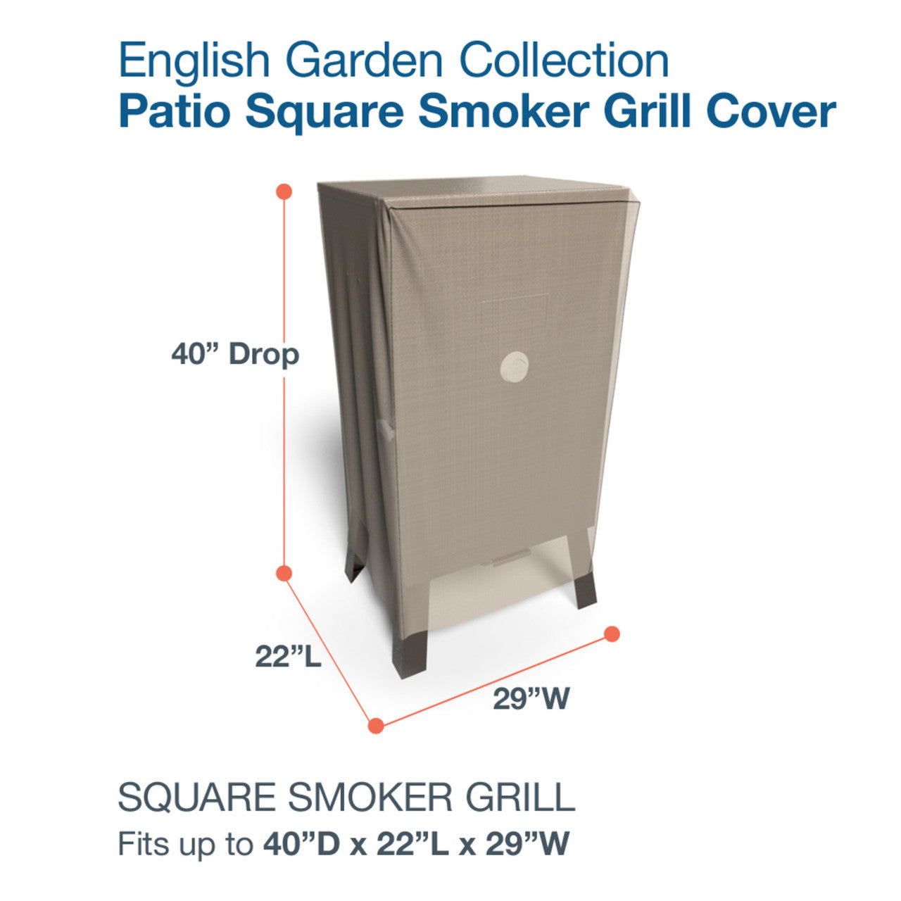 Budge Industries English Garden Square Smoker Grill Cover