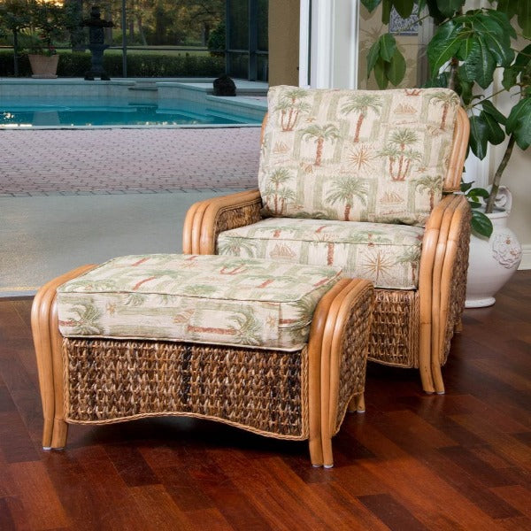 Alexander & Sheridan Panama Rattan Indoor 2 Piece Lounge Chair Set