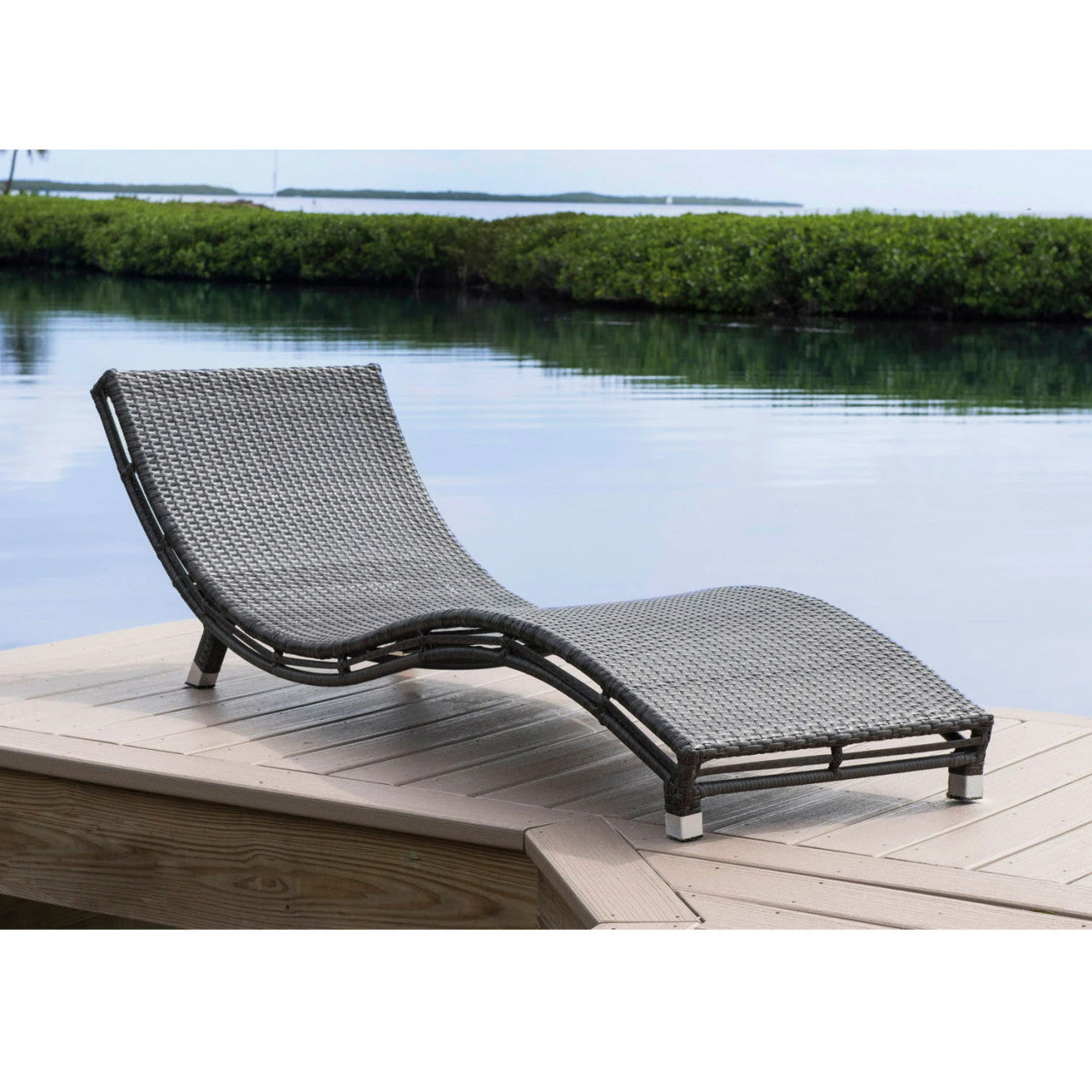 Panama Jack Graphite Curve Chaise Lounge