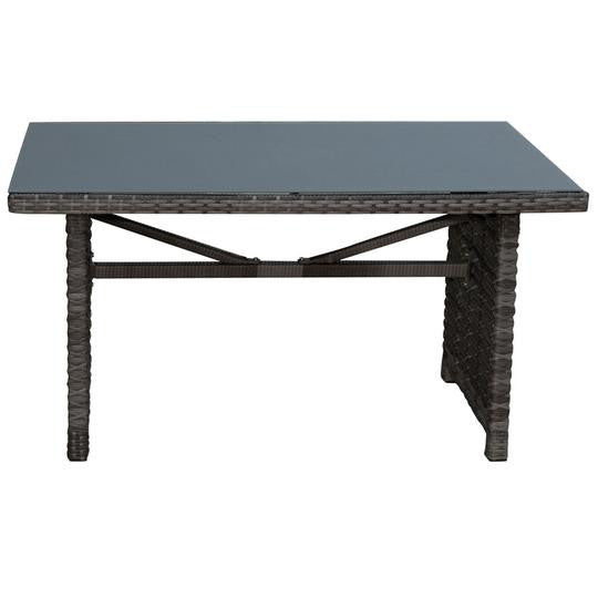 Panama Jack Graphite Rectangular High Coffee Table with Frost Glass
