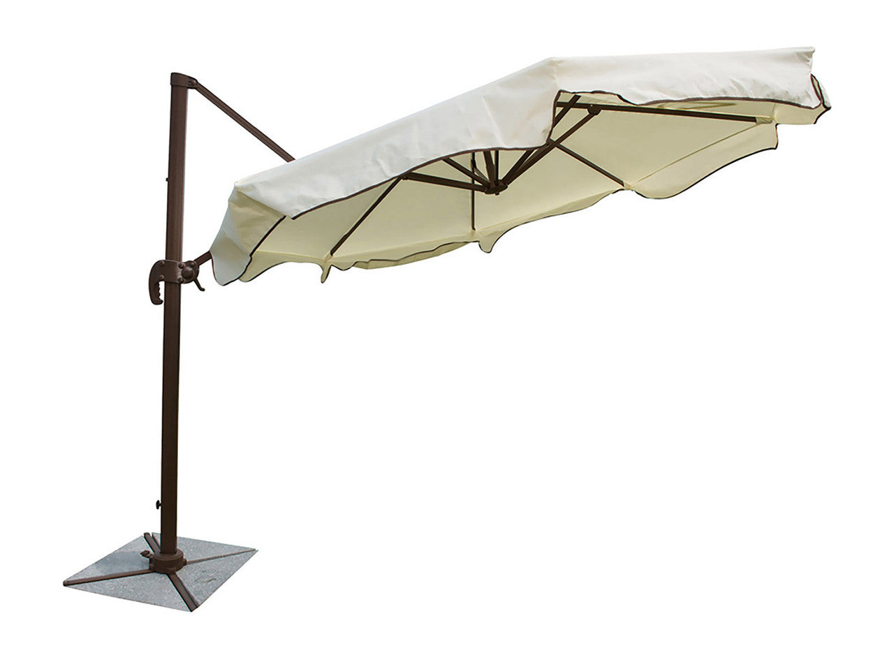 Panama Jack Island Breeze 10 FT DIA Cantilever Umbrella with Stone Base