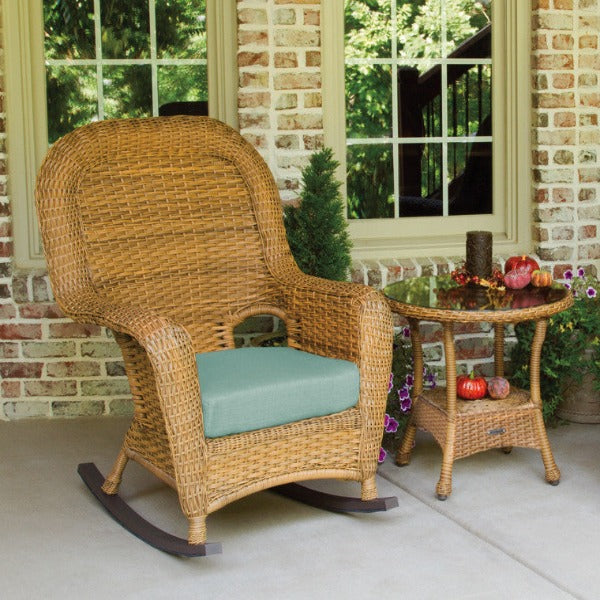 Tortuga Outdoor Sea Pines Resin Wicker  Rocker with Side Table Set