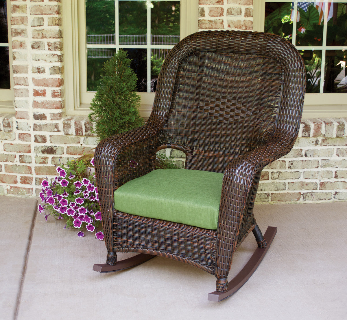 Resin best sale wicker rockers