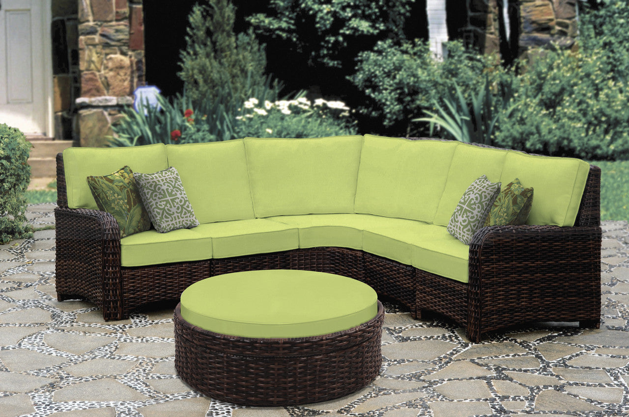 South Sea Rattan Saint Tropez Outdoor Wicker Sectional Set