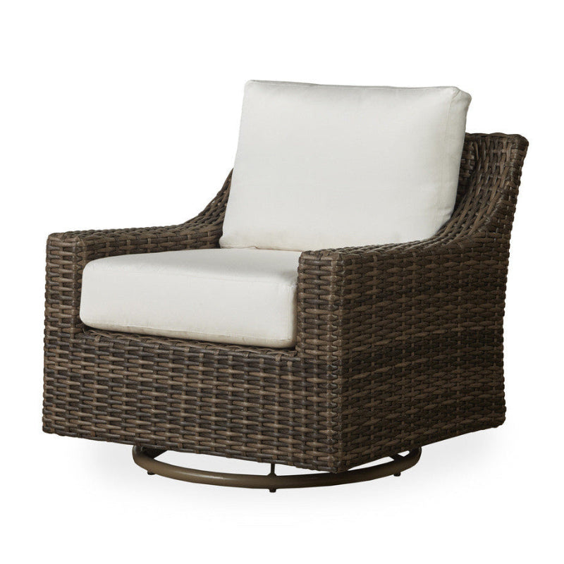 Lloyd Flanders Mesa Woven Vinyl Outdoor Swivel Glider Lounge Chair