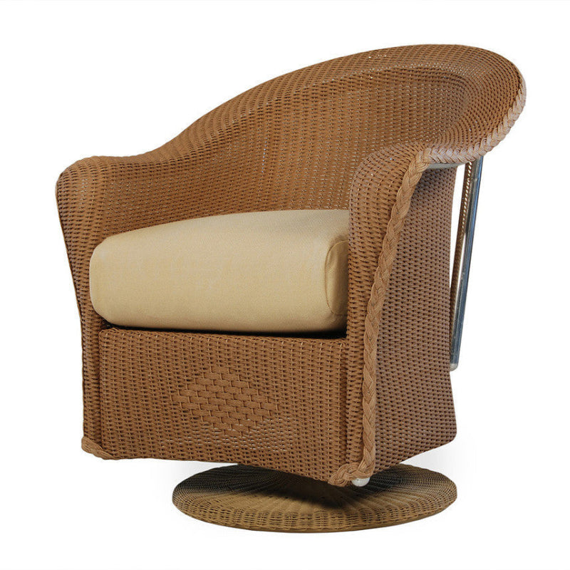 Lloyd Flanders Reflections Wicker Outdoor Swivel Rocker Dining Armchair