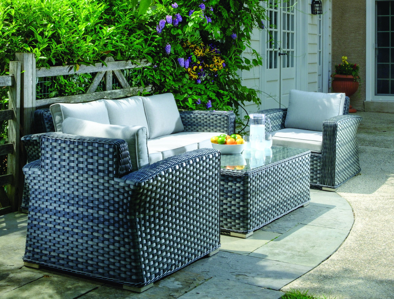 Alfresco Home Palisades Wicker Aluminum Conversation Group w/ Sunbrella cushions