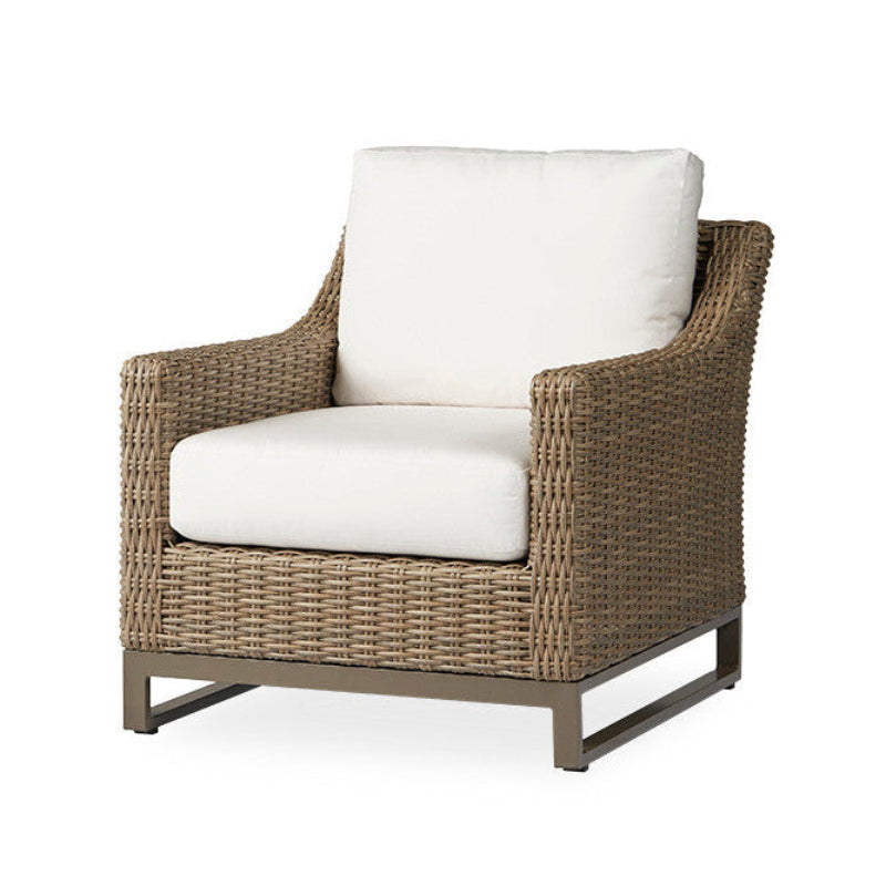 Lloyd Flanders Milan Woven Vinyl Outdoor Lounge Chair and Ottoman Set