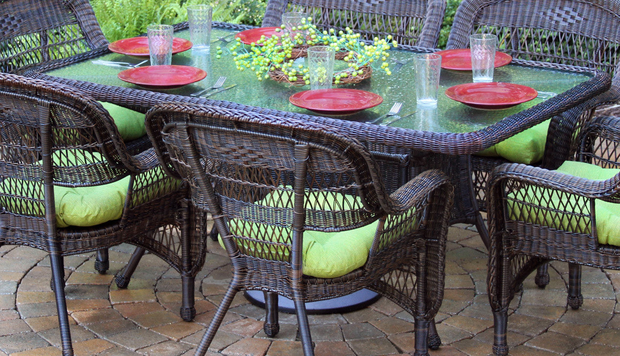 Tortuga Outdoor Portside Resin 66" Wicker  Rectangular Dining Table